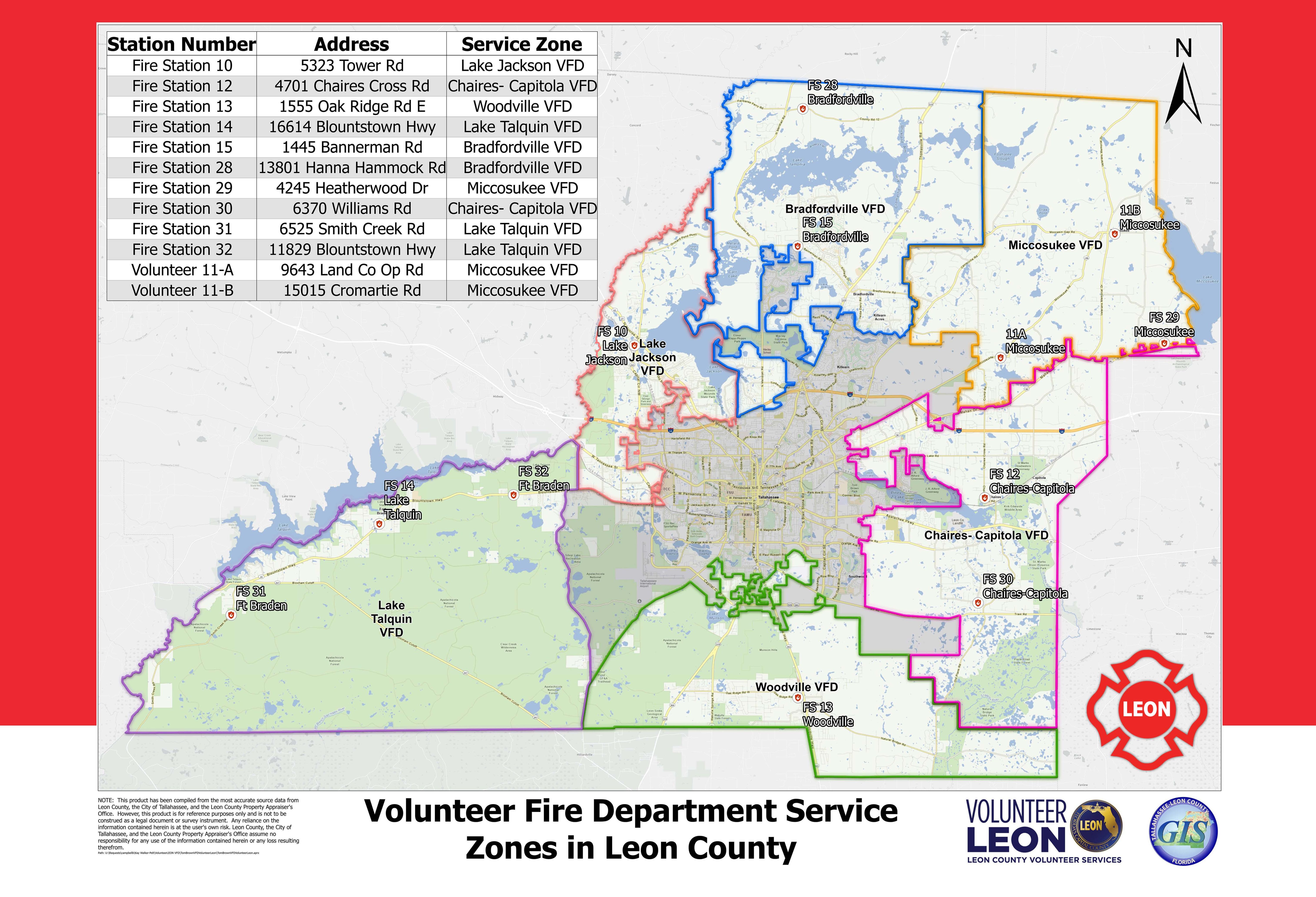 Volunteer Fire Department Map